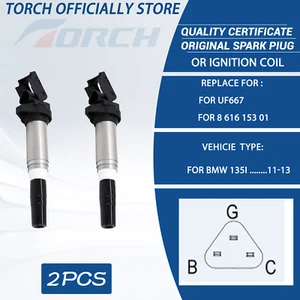 2X Car Ignition Coil Torch TEX10237 for BMW 128i 328i 528i 530i for UF667 - Picture 1 of 7