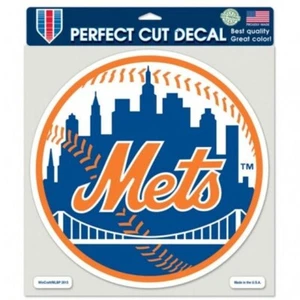 MLB New York Mets NY Logo on 8"x8" Perfect Cut Decal Single WinCraft - Picture 1 of 1