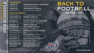 Green Bay Packers 2010 Schedule Magnet - Lambeau Field - Super Bowl Season - Picture 1 of 1