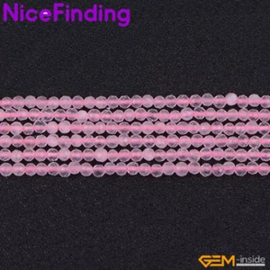2mm 3mm Round Faceted Tiny Gemstone Spacer Loose Beads For Jewelry Making 15" - Picture 1 of 53