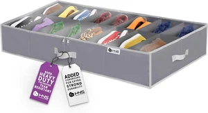 Under Bed Shoe Storage Organizer - TEAR-RESISTANT Heavy Duty 600D Material - Fit - Picture 1 of 9