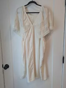Old Navy XL Tall Cream Flutter Lace Sleeve Mini Dress Cottagecore Boho - Picture 1 of 20
