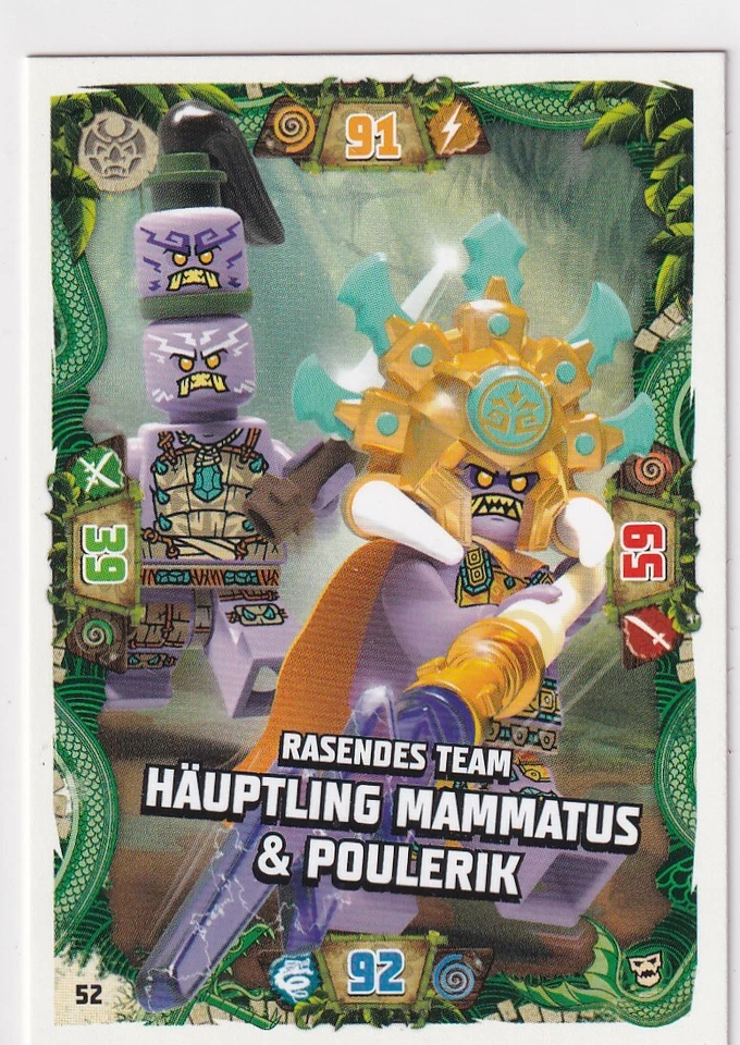 Lego Ninjago Series 6 - Next Level - Card TCG No. 52 Mammatus & Poulerik - Image 1 of 1