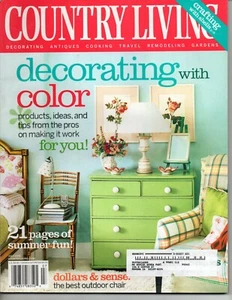 Country Living Magazine July 2005 Decorating With Color Summer Fun Crafting - Picture 1 of 3
