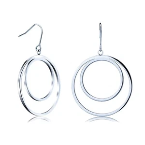 Gold/Silver Hoop Earrings for Women 18K Gold Plated Circle Dangle Earrings fo... - Picture 1 of 7