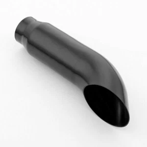 Turn Down 2.25" Inlet Exhaust Tip 3" Out Stainless Steel Single Wall Black - Picture 1 of 7