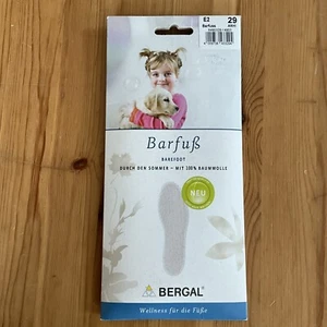 Bergal Barfuß Kinder Einlegesohlen 100% Baumwolle Gr. 29, 1Paar - Bild 1 von 5