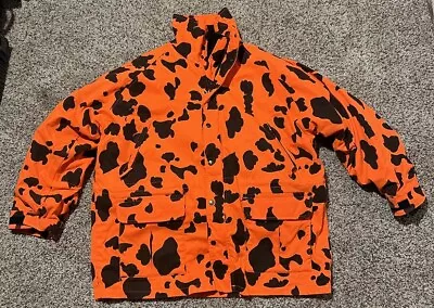 Field And Stream Blaze Orange Camo Warm Hunting Coat Jacket Mens Size XL Camp - Image 1 of 4