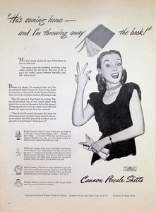 VINTAGE 1940s Print Ad ~ Cannon Percale Sheets ~Soft, Smooth, Luxurious... - Picture 1 of 1
