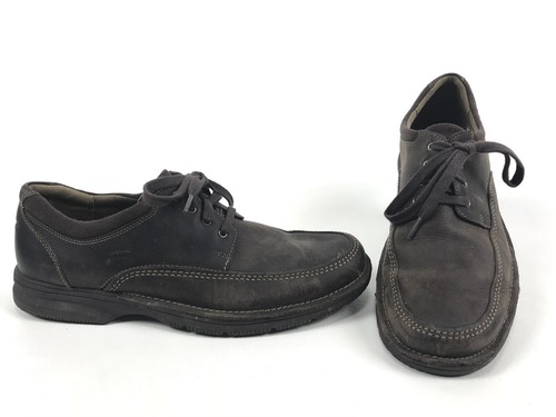 Scarpe Clarks Senner Burg Oxford in pelle 67913 cioccolato da uomo taglia 12