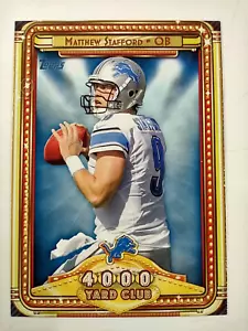2013 Topps 4000 Yard Club #2 Matthe Stafford Detroit Lions Scratch - Picture 1 of 6