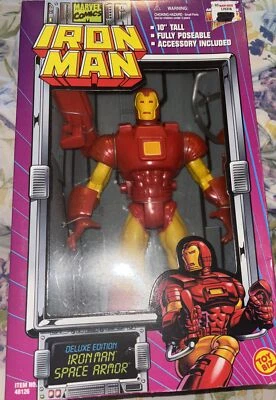 Figura de acción Toy Biz Edición Deluxe Iron Man Space Armor Marvel Foto 1 de 2