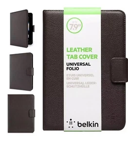 Belkin Leather Tab Cover Case Universal Folio 6’ To 7.9’ inch Brown - Picture 1 of 2