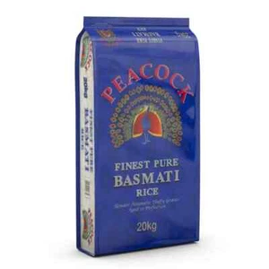 Peacock Finest Pure Basmati Rice, 20kg - Picture 1 of 5