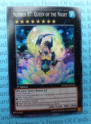 NUMH-EN034 Number 87: Queen of the Night Super Rare Yu-Gi-Oh Card 1st NM/LP New - Image 1 of 3