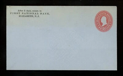 US Postal Stationery U365 Unused Envelope Entire Washington 2 cents 1899 - Image 1 of 2