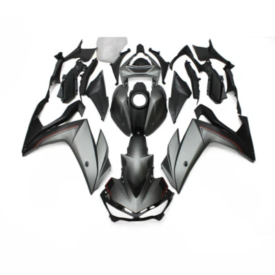 Carenado para Yamaha 2014 2015 2016 2017 2018 YZF R3 R25 carrocería gris mate negro Foto 1 de 4