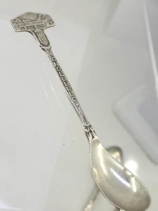 TK&S Sterling Vondelbrug Bridge Amsterdam Netherlands Souvenir Jam Spoon 4.1" - Picture 1 of 9