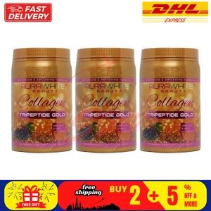 3 X Aura White COLLAGEN TRIPEPTIDE GOLD Skin Whitening Shining Bright DHL SHIP - Picture 1 of 9