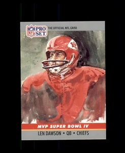 1990 Pro Set Super Bowl MVP's #4 Len Dawson Kansas City Chiefs Purdue - Picture 1 of 2