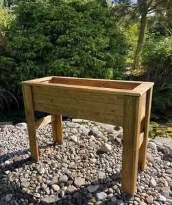 High Raised Planters On Legs Vegetable Herb Box Garden Patio Trough 80 cm Long - Picture 1 of 12