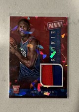 2014 Panini Black Friday JOEL EMBIID Cracked Ice Patch Rookie RC SSP