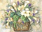 Glorious Gathering Flower Basket Ideastix Mural 12 Pc Mural Peel And Stick Décor