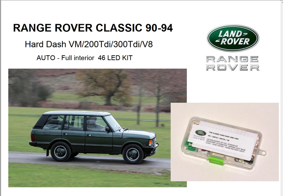 For RANGE ROVER CLASSIC 90-94 Hard Dash Full 46 LED KIT - Image 1 of 1