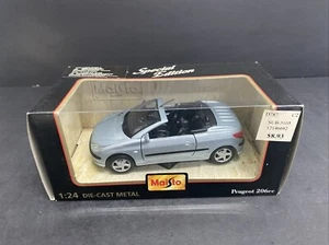 1.24 Die Cast Silver Maisto Peugeot 206cc H.251 - Bild 1 von 3