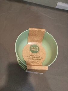 4 NEW Smart Planet - GREEN Recycled Plastic Cereal Bowls - 6in. x 3in. - Picture 1 of 5
