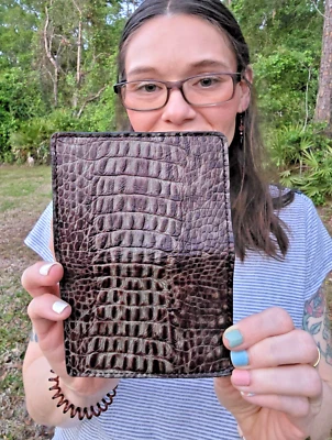 АЛЛИГАТОР кредитной карты чехол FAUX GATOR кожи ручной работы MILLENNIAL кредитной карты чехол - Изображение 1 из 4