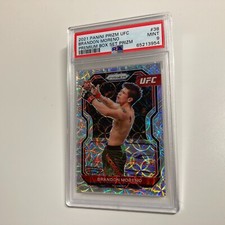 Brandon Moreno 2021 Panini Prizm UFC Premium Box Set Scope Card 75/99 #38 PSA 9