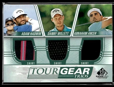 L56,151 -  2021 SP Game Used Tour Gear Trios #TG3HWA Hadwin/Willett/Ancer - Image 1 of 2