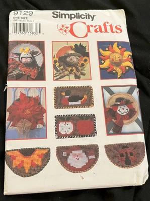 Simplicity Crafts Pattern 9129 Decorative Hats and Door Mats Uncut - Image 1 of 4