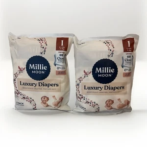 🍼 Millie Moon Luxus Windeln Größe 1 (6-11 lbs) 2er Pack x2 | 4 insgesamt | Neu - Bild 1 von 2