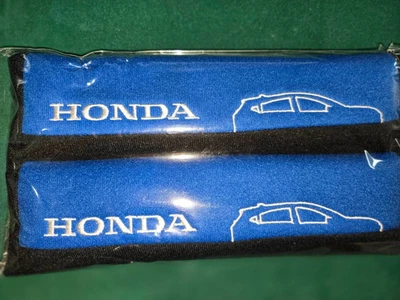 2 pcs GENUINE BLUE SEAT SAFETY BELT COVER SHOULDER SUPPORT PAD HONDA COLLECTION - Imagem 1 de 4