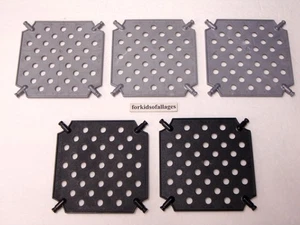 5 KNEX Square Panels Silver and Black K'nex Big 3.75" Wide Platform Base Parts - Picture 1 of 2