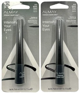 2 Pack Almay Intense Liquid Eyeliner 223 Black Pearl - Picture 1 of 4