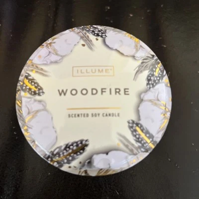 Illume - Woodfire 3oz Tin SOY Candle - Image 1 of 4
