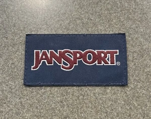 Zaino Vintage Jansport Tessuto Patch USA Rosso Navy Grande 2” X 3 1/2” Cucito - Foto 1 di 4