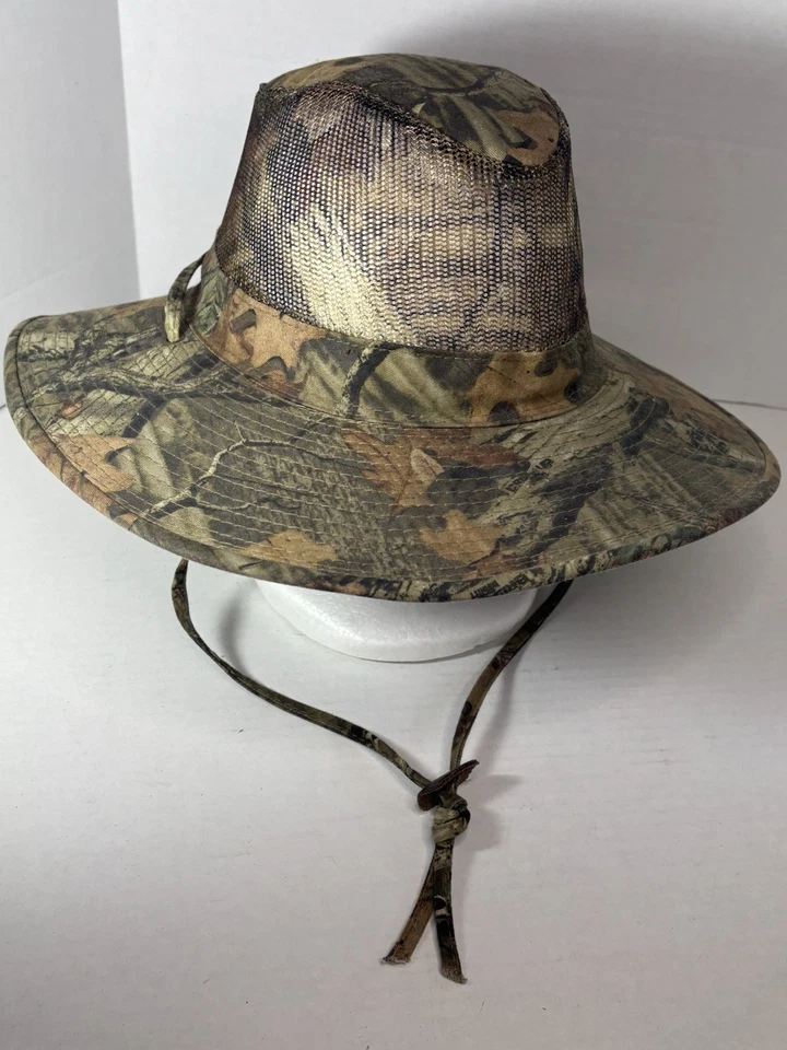 Mossy Oak Camuflaje Ventilado Ala Ancha Exterior Senderismo Sombrero Caza Safari Sol XL Foto 1 de 4
