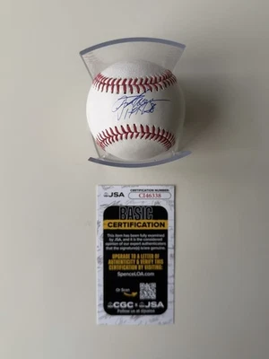 Jim Thome Cleveland Indians Autographed Baseball Inscribed HOF 18 Rare JSA COA - Image 1 of 2