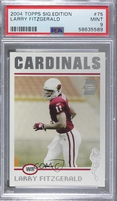 2004 Topps Signature Edition /499 Larry Fitzgerald #75 PSA 9 MINT Rookie RC - Image 1 of 2