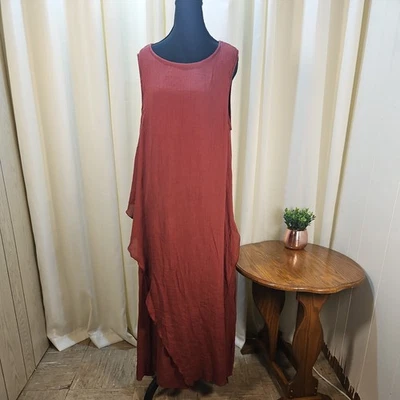 Vestido sin mangas Anself totalmente forrado 4XL (se ajusta como 1XL) borgoña con bolsillos Foto 1 de 4