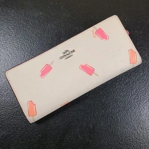 Coach Popsicle Print Bi-Fold Chalk Multi Geldbörse Slim *MÄNGEL LESEN* - Bild 1 von 23