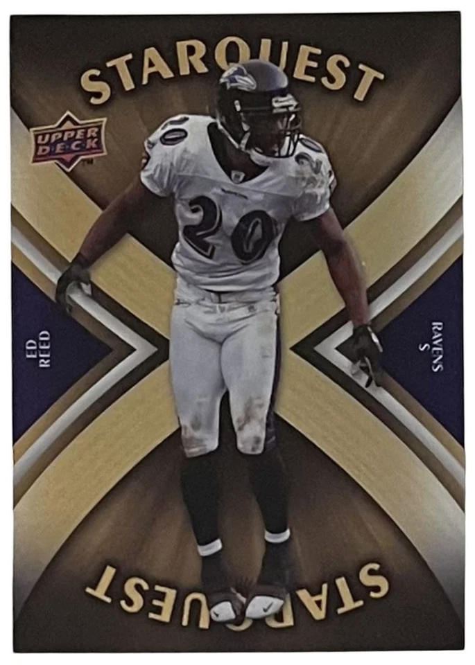 2008 Upper Deck StarQuest Rainbow Gold #SQ12 Ed Reed Baltimore Ravens - Image 1 of 2
