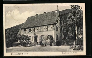 Oberweiler /Baden, Ansichtskarte, Gasthaus zur Blume - Picture 1 of 2