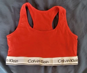 Red Ladies Calvin Klein Modern Cotton Bralette UK XL Brand new - Picture 1 of 2