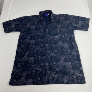Speedo Blue Hawaiian Button Down Short Sleeve Shirt Mens Size XL - Picture 1 of 5