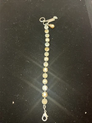 Mariana Jewelry Ladies Bracelet Opalescent Clear Smokey Gray Pearl 7 5/8” - Image 1 of 4